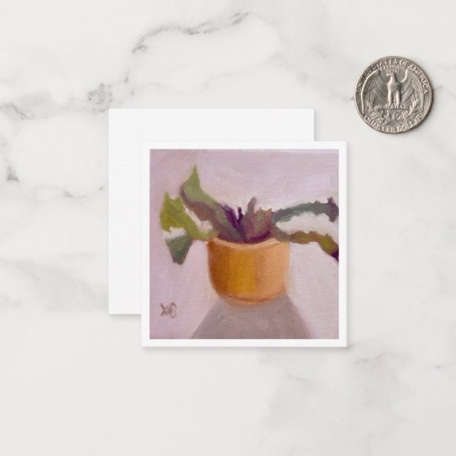 Tarjeta Pequeña Planta Cactus (Anverso/Reverso In Situ)