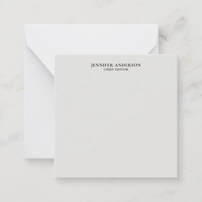 Tarjeta Pequeña Platinum Grey Professional Modern Plain Minimalist (Anverso)