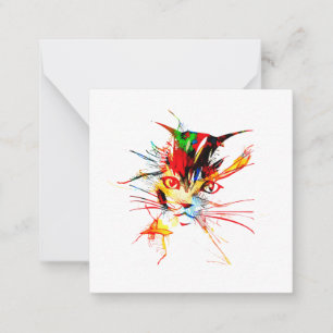 Tarjeta Pequeña Plato de gato