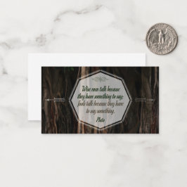 Tarjeta Pequeña Platón cita Inspiradora "Hablando sabios"