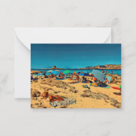 Tarjeta Pequeña Playa de Italia