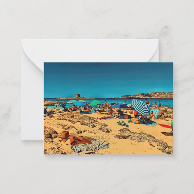 Tarjeta Pequeña Playa de Italia (Anverso)