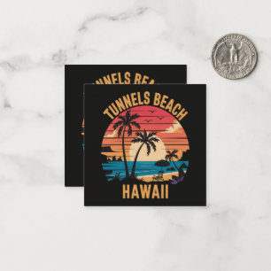 Tarjeta Pequeña Playas de Túneles Vacaciones Familiares Hawaii