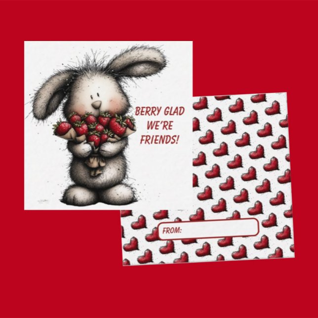 Tarjeta Pequeña Playful Classroom Valentine – Bunny Design  (Subido por el creador)