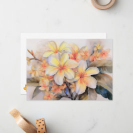 Tarjeta Pequeña Plumeria y Shell Ginger