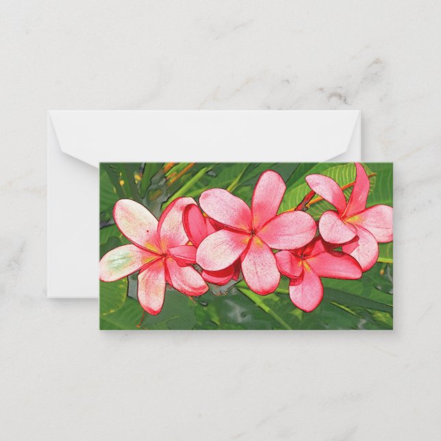 Tarjeta Pequeña Plumerias (Anverso)