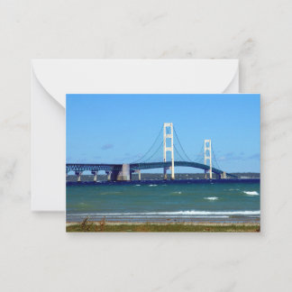 Tarjeta Pequeña Poderoso Mac - Puente Mackinac - Plain notecard
