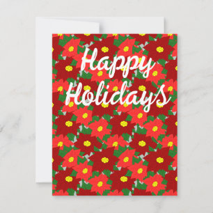 Tarjeta Pequeña Poinsettias de Navidad