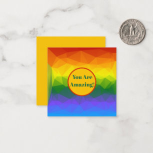 Tarjeta Pequeña Polígono de ormbre arcoiris