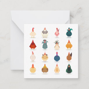 Tarjeta Pequeña Pollo blanco