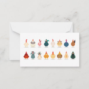 Tarjeta Pequeña Pollo blanco