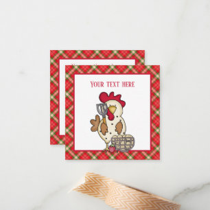 Tarjeta Pequeña pollo de cocina tierna y sentimiento