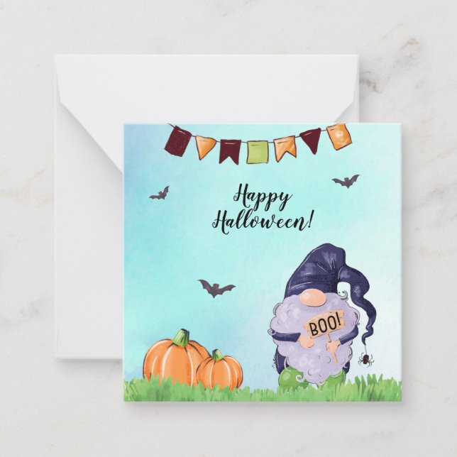 Tarjeta Pequeña Pop divertido de Halloween Feliz (Anverso)