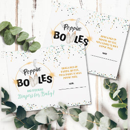 Tarjeta Pequeña Poppin' Bottles and Stocking Diapers Raffle Card