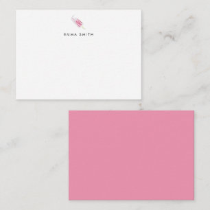 Tarjeta Pequeña Popsicle Personalizado Acuarela Rosa Presupuesto