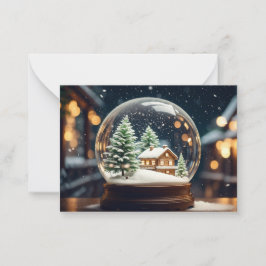 Tarjeta Pequeña Por la persona que tiene todo: Snowglobe