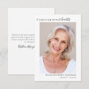 Tarjeta Pequeña Por siempre en nuestro corazón. Fotografía: Solida