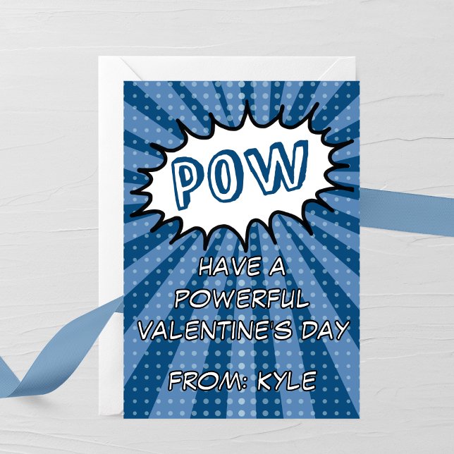 Tarjeta Pequeña POW Comic Book Valentine’s Day Card (Subido por el creador)