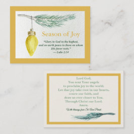 Tarjeta Pequeña Prayer Card - Personalize - Season of Joy