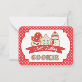 Tarjeta Pequeña Premio a la Galleta de Mejor Sabor