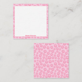 Tarjeta Pequeña Preppy personalizada de color rosa