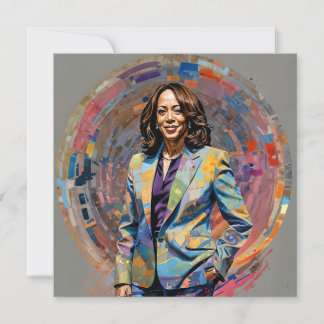 Tarjeta Pequeña Presidente Kamala Harris Pintura moderna