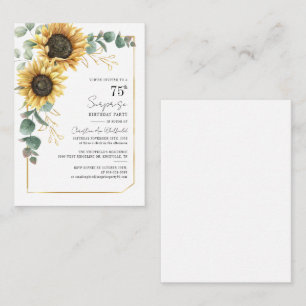 Tarjeta Pequeña Presupuesto 75 Fiesta de Eucaliptos de Girasol