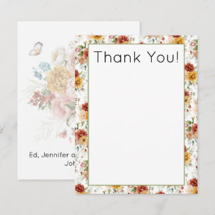 Tarjeta Pequeña Presupuesto, Agradecimiento para Baby Shower de Ja