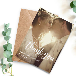 Tarjeta Pequeña Presupuesto de agradecimiento de boda de foto de c