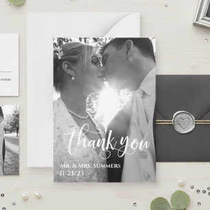 Tarjeta Pequeña Presupuesto de agradecimiento de boda de fotografí