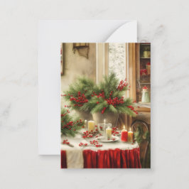 Tarjeta Pequeña presupuesto de cocina de Navidad mini