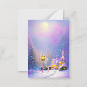 Tarjeta Pequeña presupuesto de la iglesia de Snowy Mountain mini N