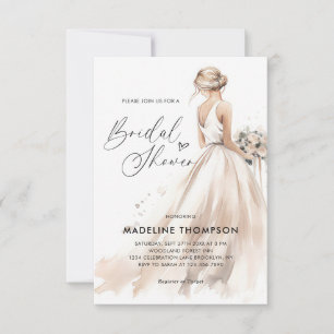 Tarjeta Pequeña PRESUPUESTO Elegante Boda de novia ducha de novia