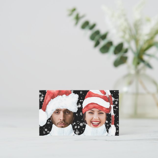 Tarjeta Pequeña PRESUPUESTO Fotos divertidas Navidades personaliza (Anverso de pie)