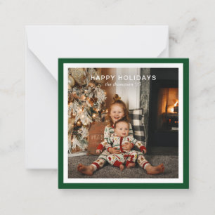 Tarjeta Pequeña PRESUPUESTO Green Bold Square Border 1 Navidades d