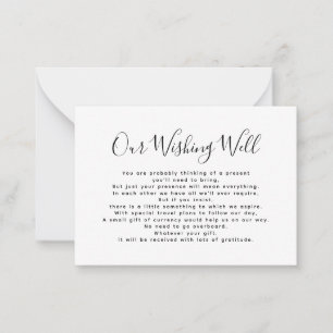 Tarjeta Pequeña PRESUPUESTO Guión simple Nuestro Boda de Deseos