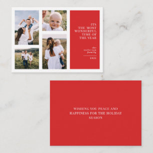 Tarjeta Pequeña presupuesto Más tiempo maravilloso navidades multi