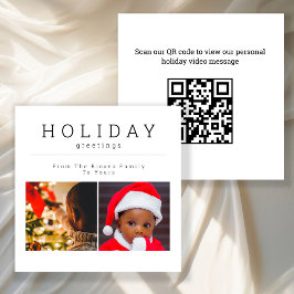 Tarjeta Pequeña PRESUPUESTO MINI Dos Fotos Navidad Foto Personaliz