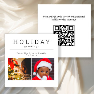 Tarjeta Pequeña PRESUPUESTO MINI Dos Fotos Navidad Foto Personaliz