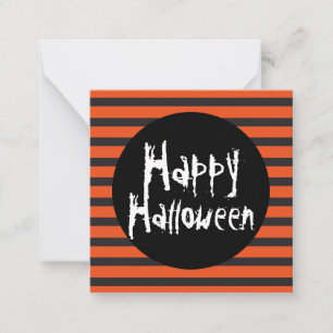 Tarjeta Pequeña PRESUPUESTO MINI Naranja Black Spooky Happy Hallow