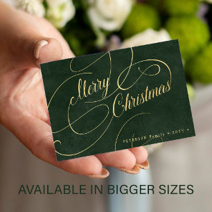 Tarjeta Pequeña PRESUPUESTO MINI TAMAÑO Feliz Navidad Festividad r