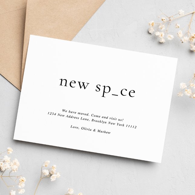 Tarjeta Pequeña PRESUPUESTO Moderno Lugar Simple Nuevo Espacio Mov (Subido por el creador)