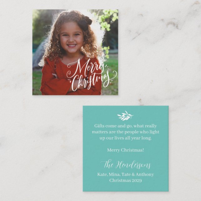 Tarjeta Pequeña PRESUPUESTO navideño clásico (Anverso / Reverso)