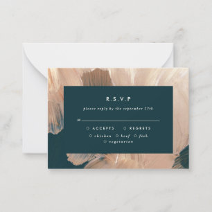 Tarjeta Pequeña presupuesto Respuesta de Terracotta painterly boda