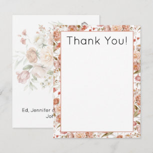 Tarjeta Pequeña Presupuesto, Rosa Desvanecido Floral Baby Shower A