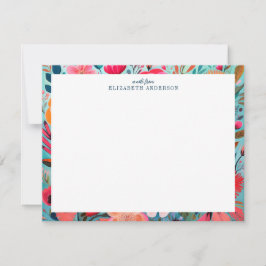 Tarjeta Pequeña Pretty Botanical Girly Floral Frame 