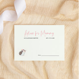 Tarjeta Pequeña Primavera Flores Mariposa Rosa Consejos de Baby Sh