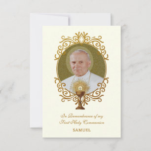 TARJETA PEQUEÑA PRIMER COMUNIÓN - SAN JUAN PABLO EL GRANDE