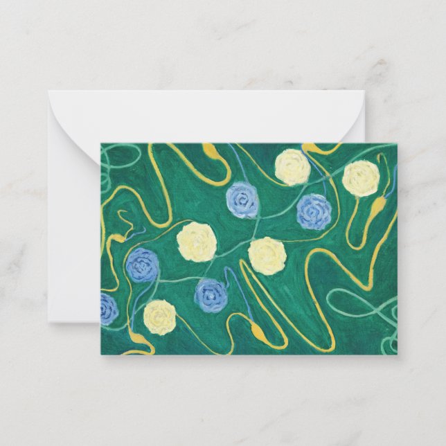 Tarjeta Pequeña Primordial Chaos, grupo 1, número 14, por Hilma af (Anverso)