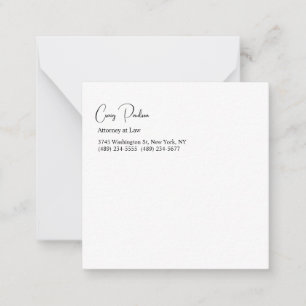 Tarjeta Pequeña Procurador de moda en Derecho Especial Único